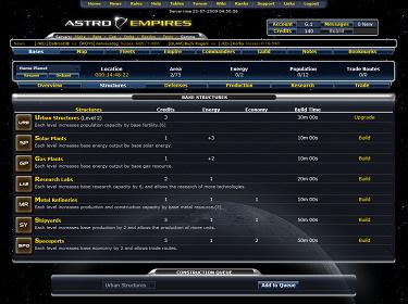 Astro Empires new layout